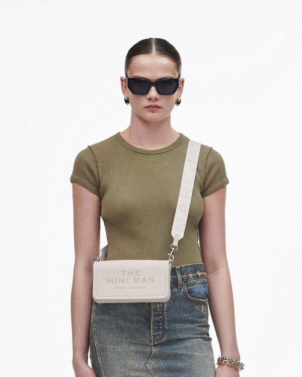 The Marc Jacobs Mini Bag Leather Cotton Silver