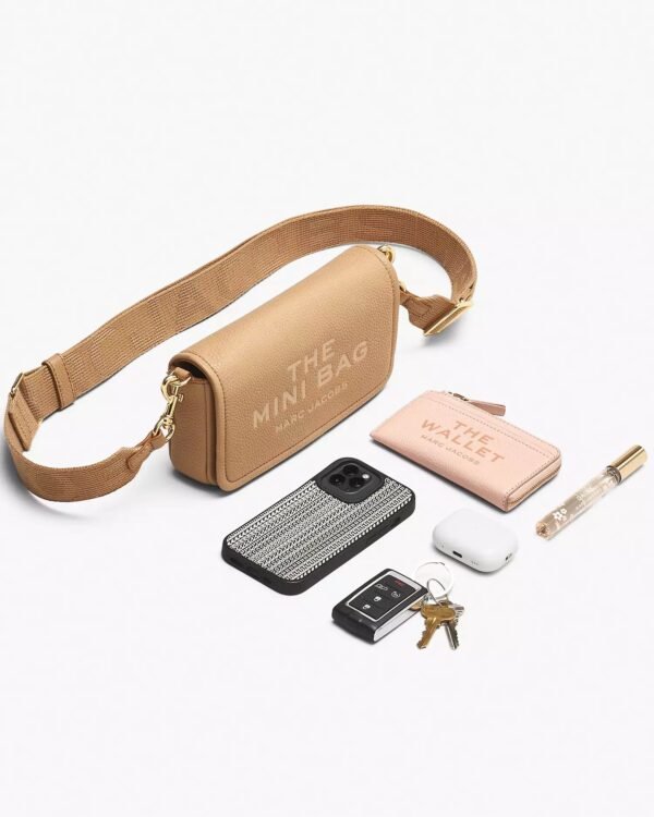 The Marc Jacobs Mini Bag Leather Cotton Silver