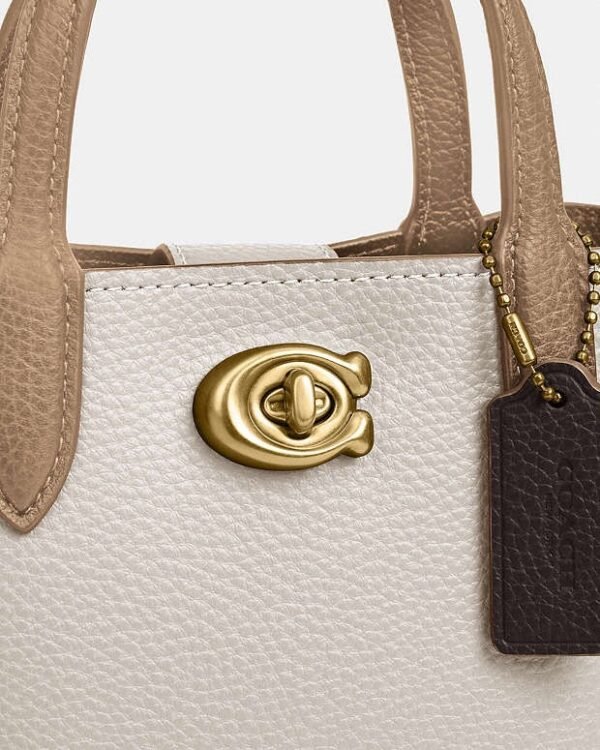 Coach WILLOW TOTE 16 Leather Chalk