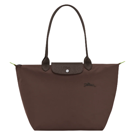 Longchamp Le Pliage Green M Tote Bag-Mocha