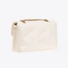 Pinko Classic Love Bag Puff Maxi Quilt WHITE WHITE-ANTIQUE GOLD