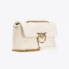 Pinko Classic Love Bag Puff Maxi Quilt WHITE WHITE-ANTIQUE GOLD