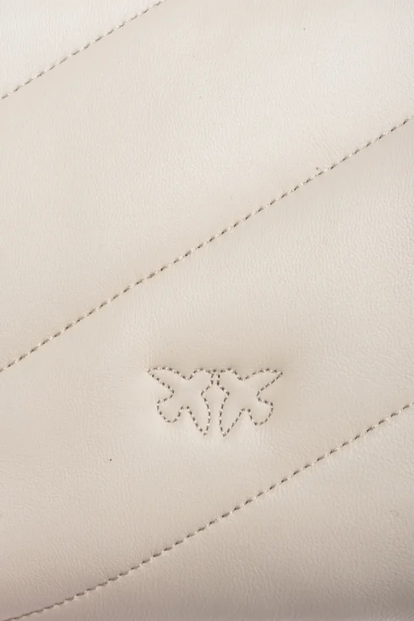 Pinko Classic Love Bag Puff Maxi Quilt WHITE WHITE-ANTIQUE GOLD
