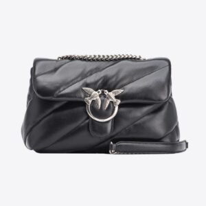Classic Love Bag Puff Maxi Quilt BLACK-OLD SILVER