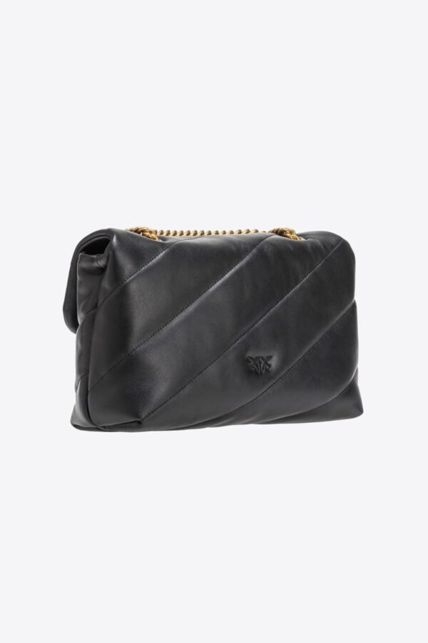 Pinko Classic Love Bag Puff Maxi Quilt BLACK-ANTIQUE GOLD