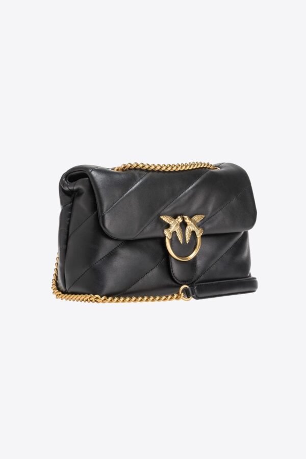 Pinko Classic Love Bag Puff Maxi Quilt BLACK-ANTIQUE GOLD
