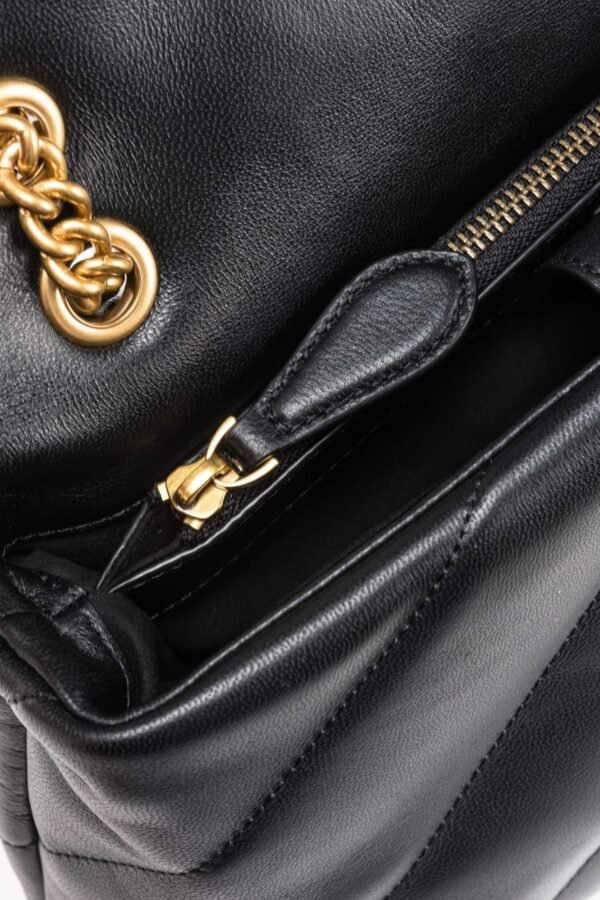 Pinko Classic Love Bag Puff Maxi Quilt BLACK-ANTIQUE GOLD