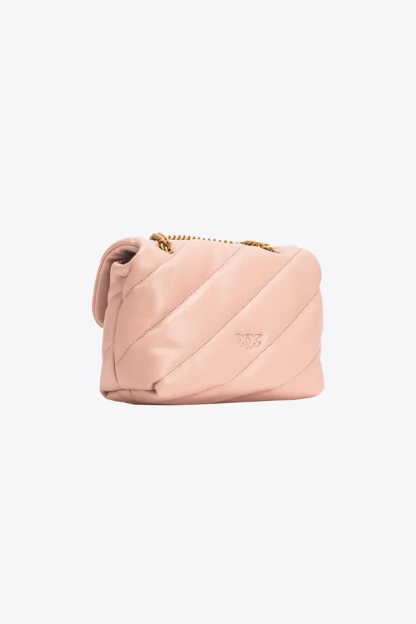Pinko Mini Love Bag Puff Maxi Quilt PINK/DUSTY PINK-ANTIQUE GOLD