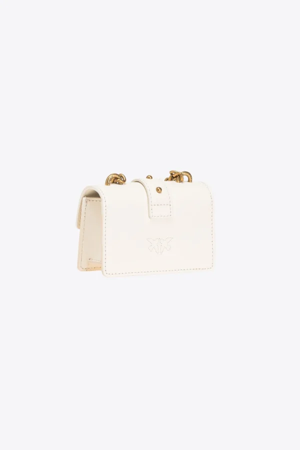 Pinko Micro Love Bag One Simply WHITE WHITE-ANTIQUE GOLD