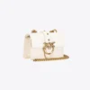 Pinko Micro Love Bag One Simply WHITE WHITE-ANTIQUE GOLD