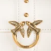 Pinko Micro Love Bag One Simply WHITE WHITE-ANTIQUE GOLD