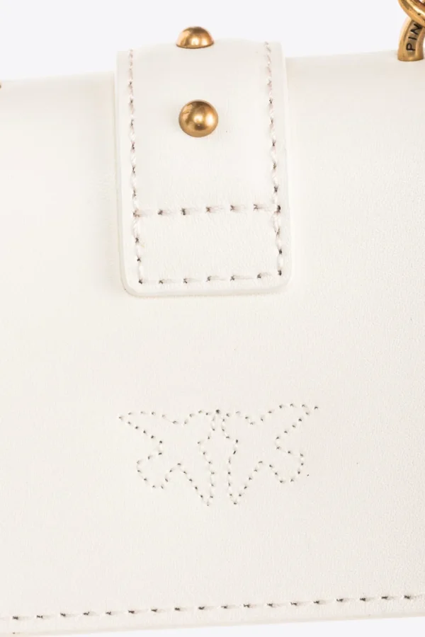 Pinko Micro Love Bag One Simply WHITE WHITE-ANTIQUE GOLD