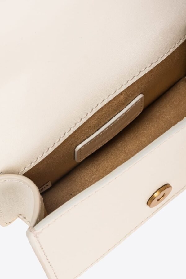 Pinko Micro Love Bag One Simply WHITE WHITE-ANTIQUE GOLD