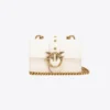 Pinko Micro Love Bag One Simply WHITE WHITE-ANTIQUE GOLD