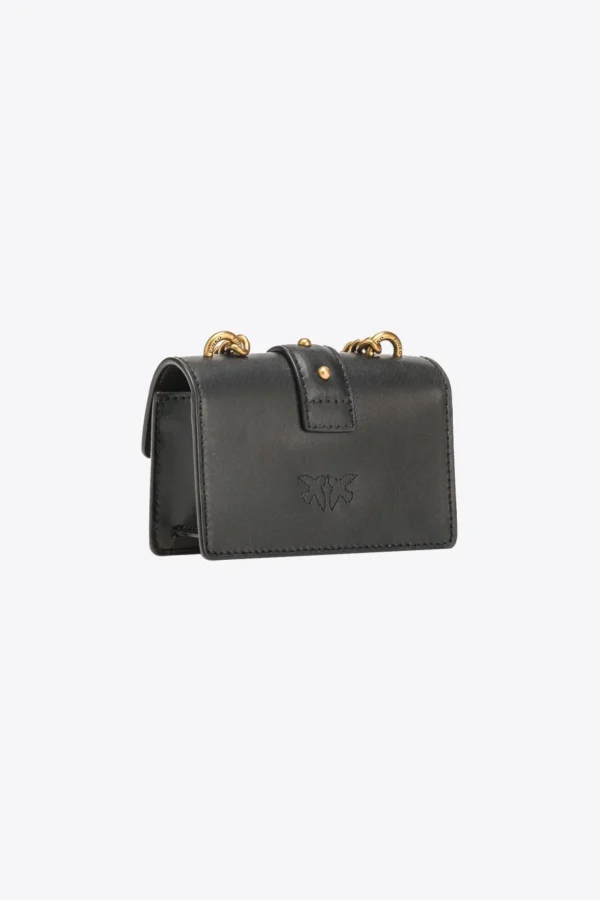 Pinko Micro Love Bag One Simply BLACK-ANTIQUE GOLD