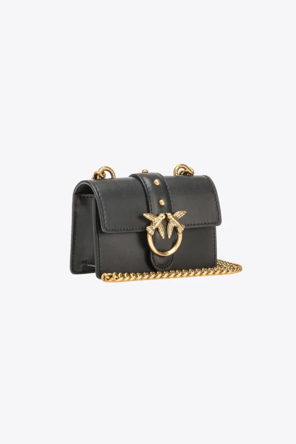 Pinko Micro Love Bag One Simply BLACK-ANTIQUE GOLD