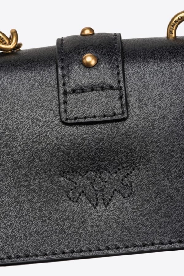 Pinko Micro Love Bag One Simply BLACK-ANTIQUE GOLD