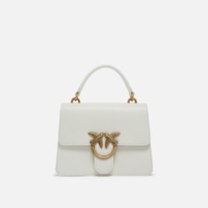 Mini Love Bag One Top Handle Light Simply WHITE WHITE-ANTIQUE GOLD