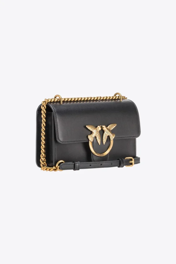 Pinko Mini Love Bag One Simply BLACK-ANTIQUE GOLD