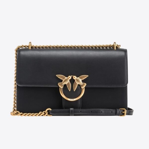 Pinko Classic Love Bag One Simply BLACK-ANTIQUE GOLD