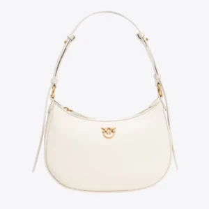 Mini Love Bag Half Moon Simply WHITE WHITE-ANTIQUE GOLD