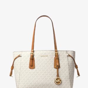 Michael Kors Voyager Medium Logo Tote Bag Vanilla
