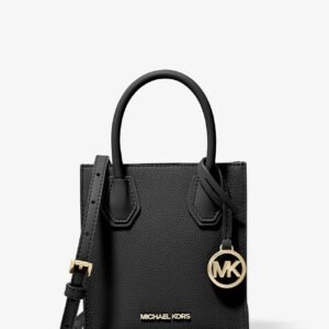Michael Kors Mercer Extra-Small Pebbled Leather Crossbody Bag BLACK