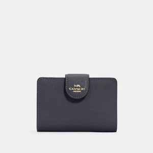 Coach Medium Corner Zip Wallet Gold/Midnight