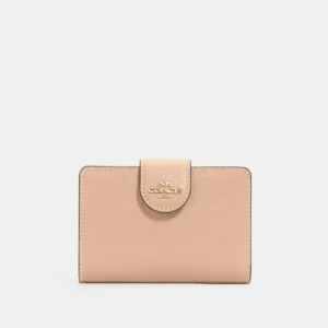 Coach Medium Corner Zip Wallet Gold/Taupe