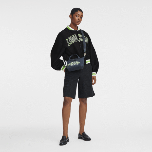 L1500HEA006_1 Longchamp Le Pliage Collection University XS Handbag Navy