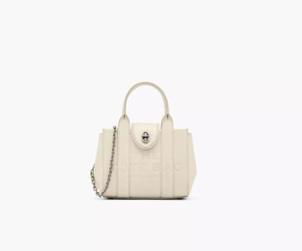 The Marc Jacobs Turnlock Crossbody Tote Bag Cloud White