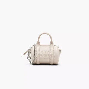 The Marc Jacobs Leather Nano Duffle Crossbody Cotton/Silver