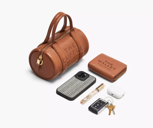 The Marc Jacobs Leather Mini Duffle Bag Black