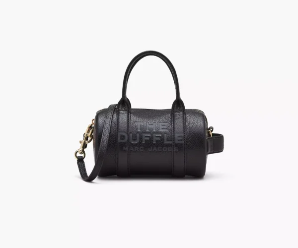 The Marc Jacobs Leather Mini Duffle Bag Black