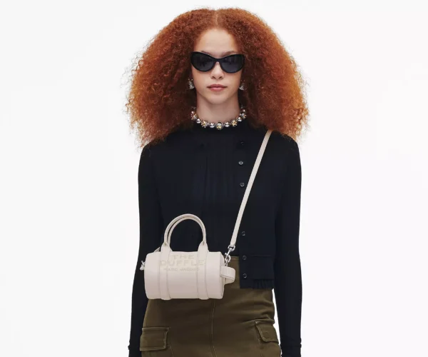 The Marc Jacobs Leather Mini Duffle Bag Cotton/Silver