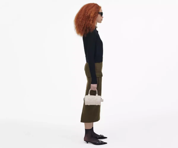 The Marc Jacobs Leather Mini Duffle Bag Cotton/Silver
