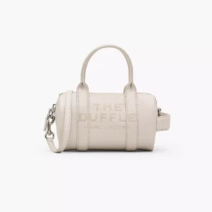 The Marc Jacobs Leather Mini Duffle Bag Cotton/Silver