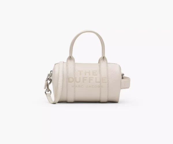 The Marc Jacobs Leather Mini Duffle Bag Cotton/Silver