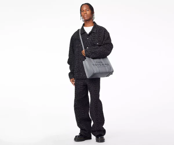 The Marc Jacobs Medium Tote Bag Leather Wolf Grey