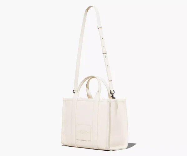 The Marc Jacobs Medium Tote Bag Leather Cotton Silver