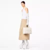 The Marc Jacobs Medium Tote Bag Leather Cotton Silver