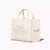 The Marc Jacobs Medium Tote Bag Leather Cotton Silver