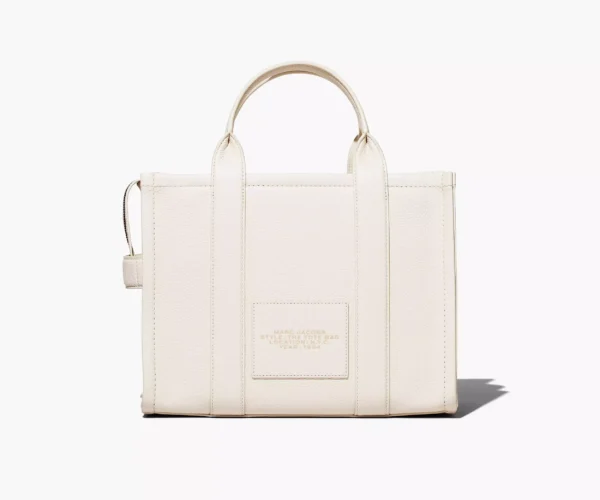 The Marc Jacobs Medium Tote Bag Leather Cotton Silver