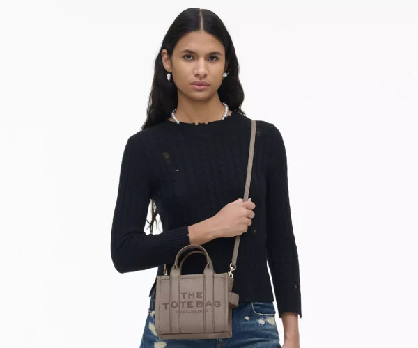 The Marc Jacobs Crossbody Tote Bag Leather Cement