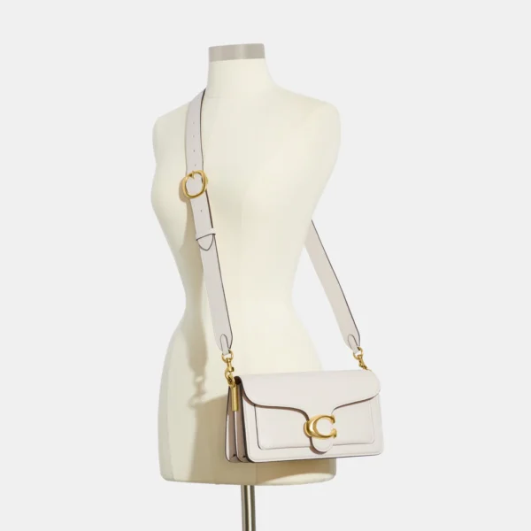 Coach Tabby Shoulder Bag 26 refined pebble leather Chalk