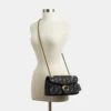Coach Tabby Shoulder Bag 26 With Quilting Black Gold