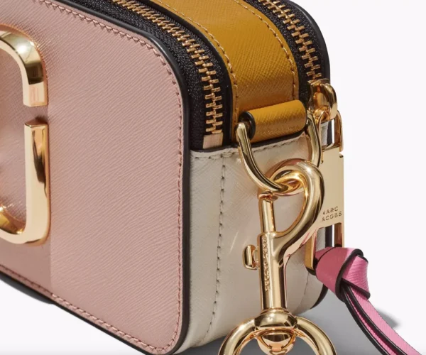 The Marc Jacobs Snapshot Cross-Body Bag Colorblock Rose/ Goldenrod/ Vanilla