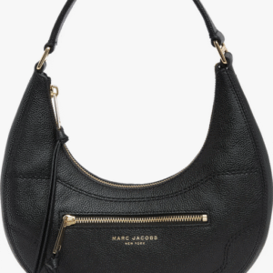 The Marc Jacobs Small Leather Crescent Shoulder Bag Black