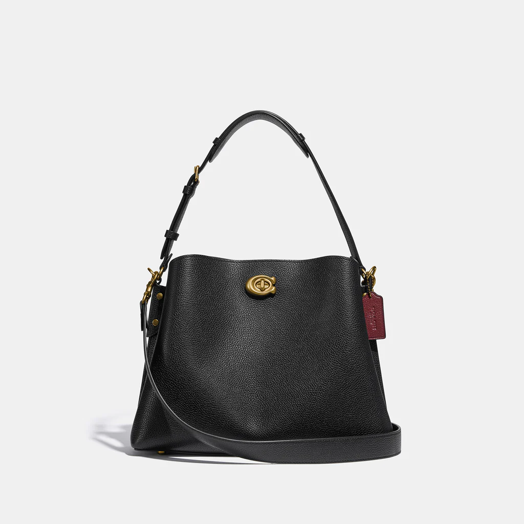 Coach Willow Shoulder Bag Leather Black