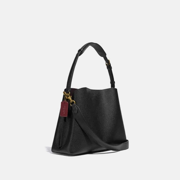 Coach Willow Shoulder Bag Leather Black